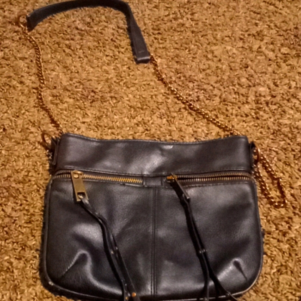 Black and gold purse